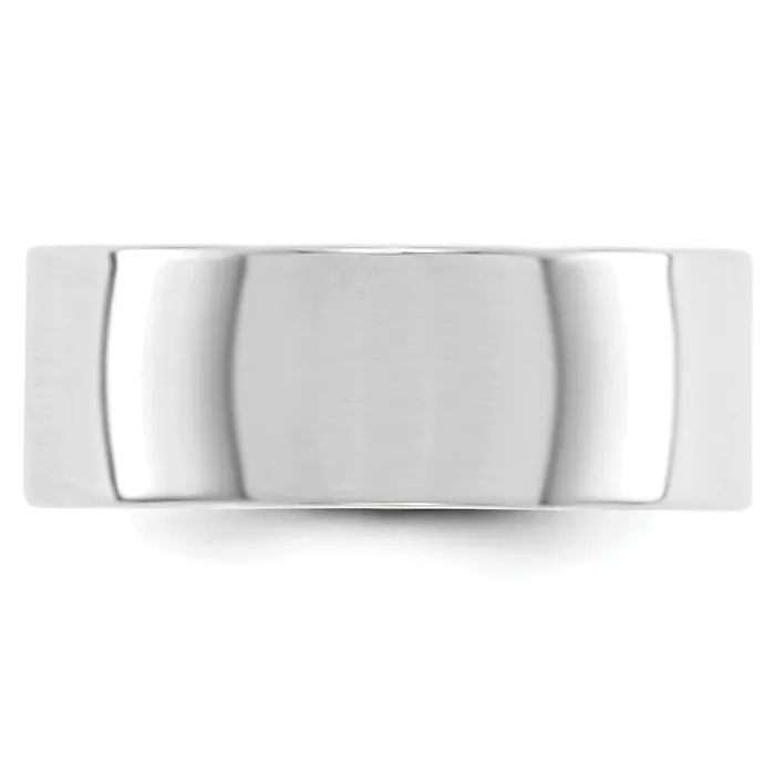 Goldia Rings Solid 10K White Gold 8mm Light Weight Flat MensWomens Wedding Band Ring Size 105 Goldia Rings Solid 10K White Gold 8mm Light Weight Flat MensWomens Wedding Band Ring Size 105
