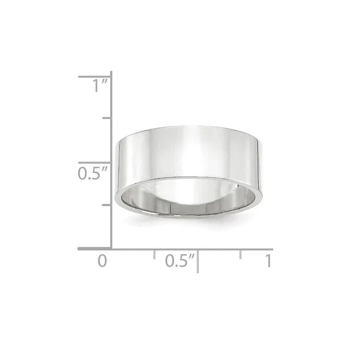 Goldia Rings Solid 10K White Gold 8mm Light Weight Flat MensWomens Wedding Band Ring Size 105 Goldia Rings Solid 10K White Gold 8mm Light Weight Flat MensWomens Wedding Band Ring Size 105