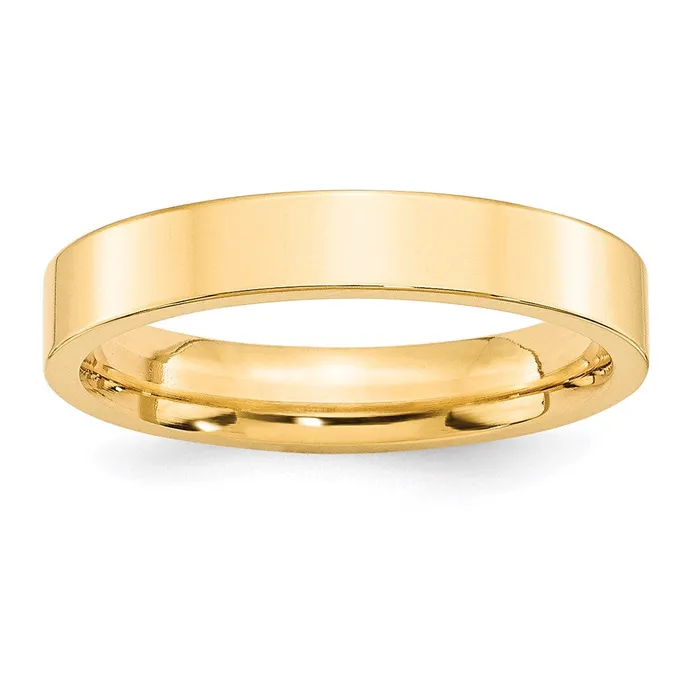 Goldia Rings Solid 14K Yellow Gold 4mm Standard Flat Comfort Fit MensWomens Wedding Band Ring Size 6 Goldia Rings Solid 14K Yellow Gold 4mm Standard Flat Comfort Fit MensWomens Wedding Band Ring Size 6