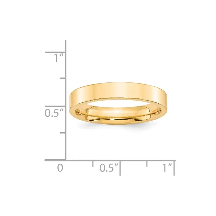 Goldia Rings Solid 14K Yellow Gold 4mm Standard Flat Comfort Fit MensWomens Wedding Band Ring Size 6 Goldia Rings Solid 14K Yellow Gold 4mm Standard Flat Comfort Fit MensWomens Wedding Band Ring Size 6
