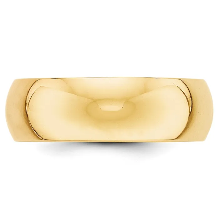Goldia Rings Solid 14K Yellow Gold 7mm Half Round MensWomens Wedding Band Ring Size 13 Goldia Rings Solid 14K Yellow Gold 7mm Half Round MensWomens Wedding Band Ring Size 13