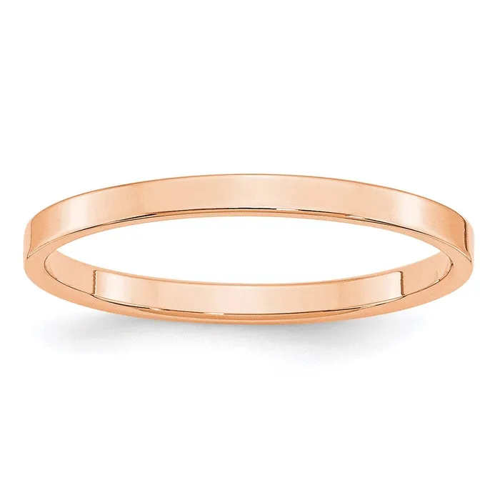 Goldia Rings Solid 14K Yellow Gold Rose Gold 2mm Light Weight Flat MensWomens Wedding Band Ring Size 8 Goldia Rings Solid 14K Yellow Gold Rose Gold 2mm Light Weight Flat MensWomens Wedding Band Ring Size 8