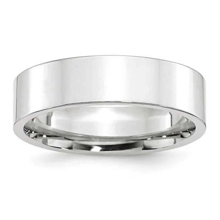 Goldia Rings Solid 18K White Gold 6mm Standard Flat Comfort Fit MensWomens Wedding Band Ring Size 11 Goldia Rings Solid 18K White Gold 6mm Standard Flat Comfort Fit MensWomens Wedding Band Ring Size 11
