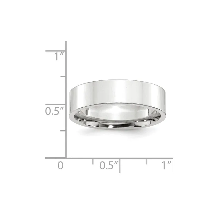 Goldia Rings Solid 18K White Gold 6mm Standard Flat Comfort Fit MensWomens Wedding Band Ring Size 11 Goldia Rings Solid 18K White Gold 6mm Standard Flat Comfort Fit MensWomens Wedding Band Ring Size 11
