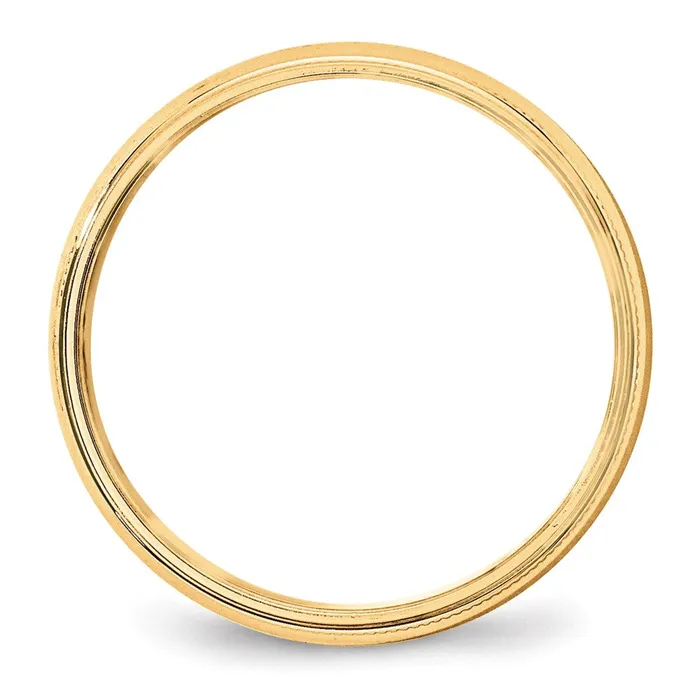 Goldia Rings Solid 18K Yellow Gold 5mm Light Weight Milgrain Half Round MensWomens Wedding Band Ring Size 105 Goldia Rings Solid 18K Yellow Gold 5mm Light Weight Milgrain Half Round MensWomens Wedding Band Ring Size 105