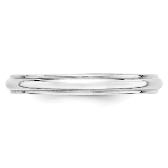 Goldia Solid 18K White Gold 3mm Half Round with Edge MensWomens Wedding Band Ring Size 135 Rings Goldia Solid 18K White Gold 3mm Half Round with Edge MensWomens Wedding Band Ring Size 135 Rings