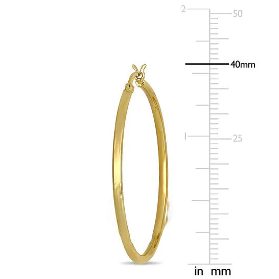 JMS always Earrings Original AMOUR 40mm Hoop Earrings In 10K Yellow Gold JMS always Earrings Original AMOUR 40mm Hoop Earrings In 10K Yellow Gold