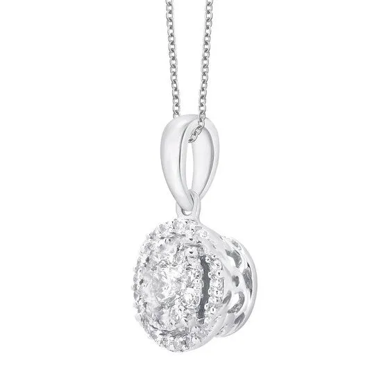 JMS always Original Diamond Muse 025 cttw 14KT White Gold Double Frame Diamond Pendant Necklace for Women Necklaces JMS always Original Diamond Muse 025 cttw 14KT White Gold Double Frame Diamond Pendant Necklace for Women Necklaces