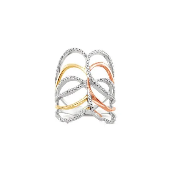 JMS always Rings Original Le Vian Ladies Vanilla Diamonds Fashion Ring in 14k Tri Color Gold JMS always Rings Original Le Vian Ladies Vanilla Diamonds Fashion Ring in 14k Tri Color Gold