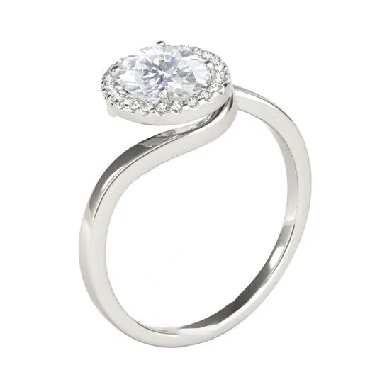 JMS always Rings Original Maulijewels 10K White Gold 165 Carat Oval Moissanite GH VS1 Natural Diamond Halo Engagement Rings JMS always Rings Original Maulijewels 10K White Gold 165 Carat Oval Moissanite GH VS1 Natural Diamond Halo Engagement Rings