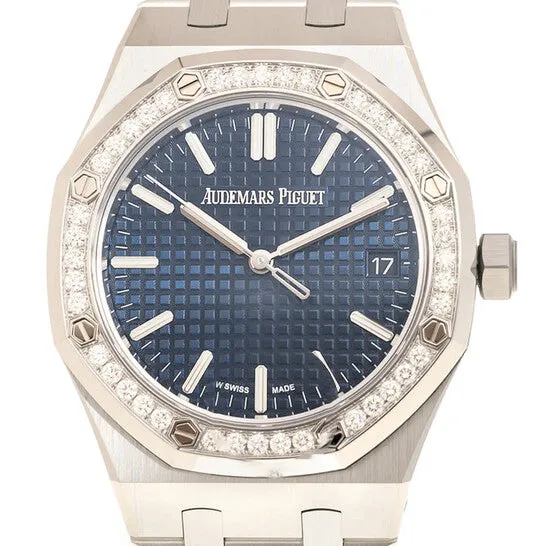 JMS always Watches Original Audemars Piguet Royal Oak 50th Anniversary Automatic Diamond Blue Dial Ladies Watch 15551STZZ1356ST02 JMS always Watches Original Audemars Piguet Royal Oak 50th Anniversary Automatic Diamond Blue Dial Ladies Watch 15551STZZ1356ST02