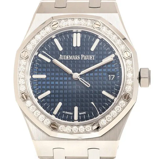 JMS always Watches Original Audemars Piguet Royal Oak 50th Anniversary Automatic Diamond Blue Dial Ladies Watch 15551STZZ1356ST02 JMS always Watches Original Audemars Piguet Royal Oak 50th Anniversary Automatic Diamond Blue Dial Ladies Watch 15551STZZ1356ST02