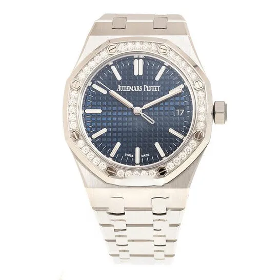 JMS always Watches Original Audemars Piguet Royal Oak 50th Anniversary Automatic Diamond Blue Dial Ladies Watch 15551STZZ1356ST02 JMS always Watches Original Audemars Piguet Royal Oak 50th Anniversary Automatic Diamond Blue Dial Ladies Watch 15551STZZ1356ST02
