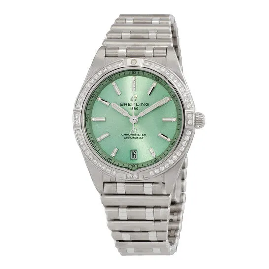JMS always Watches Original Breitling Chronomat Automatic Diamond Green Dial Ladies Watch a10380591L1a1 JMS always Watches Original Breitling Chronomat Automatic Diamond Green Dial Ladies Watch a10380591L1a1