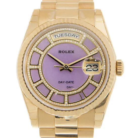 JMS always Watches Original Rolex DayDate Diamond Purple Dial Ladies Watch 118238 LDP JMS always Watches Original Rolex DayDate Diamond Purple Dial Ladies Watch 118238 LDP