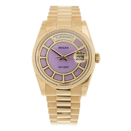 JMS always Watches Original Rolex DayDate Diamond Purple Dial Ladies Watch 118238 LDP JMS always Watches Original Rolex DayDate Diamond Purple Dial Ladies Watch 118238 LDP