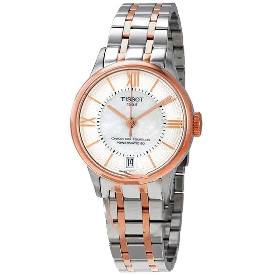 JMS always Watches Original Tissot Chemin des Tourelles Automatic Mother of Pearl Dial Ladies Watch T0992072211802 JMS always Watches Original Tissot Chemin des Tourelles Automatic Mother of Pearl Dial Ladies Watch T0992072211802