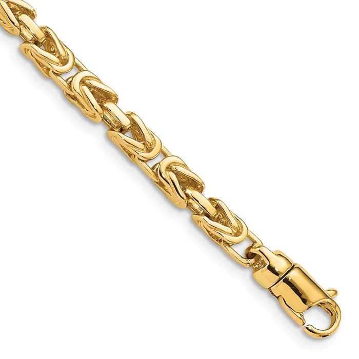 MDS Necklaces Solid 14K Yellow Gold 20 inch 41mm Hand Polished Byzantine Link with Lobster Clasp Chain Necklace MDS Necklaces Solid 14K Yellow Gold 20 inch 41mm Hand Polished Byzantine Link with Lobster Clasp Chain Necklace