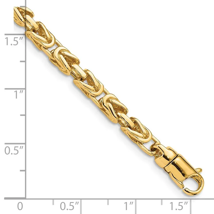MDS Necklaces Solid 14K Yellow Gold 20 inch 41mm Hand Polished Byzantine Link with Lobster Clasp Chain Necklace MDS Necklaces Solid 14K Yellow Gold 20 inch 41mm Hand Polished Byzantine Link with Lobster Clasp Chain Necklace