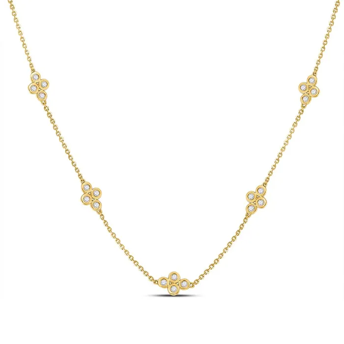 Necklaces 10k Yellow Gold Round Diamond Fashion Necklace 14 Cttw gndatlanta Necklaces 10k Yellow Gold Round Diamond Fashion Necklace 14 Cttw gndatlanta
