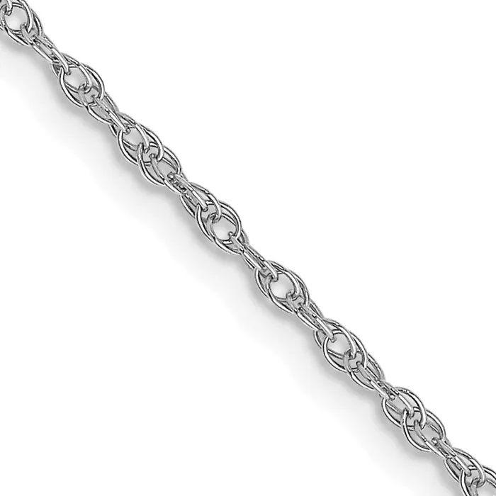 Necklaces 14K White Gold 24 inch Carded 115mm Cable Rope with Spring Ring Clasp Chain Necklace QGold Necklaces 14K White Gold 24 inch Carded 115mm Cable Rope with Spring Ring Clasp Chain Necklace QGold