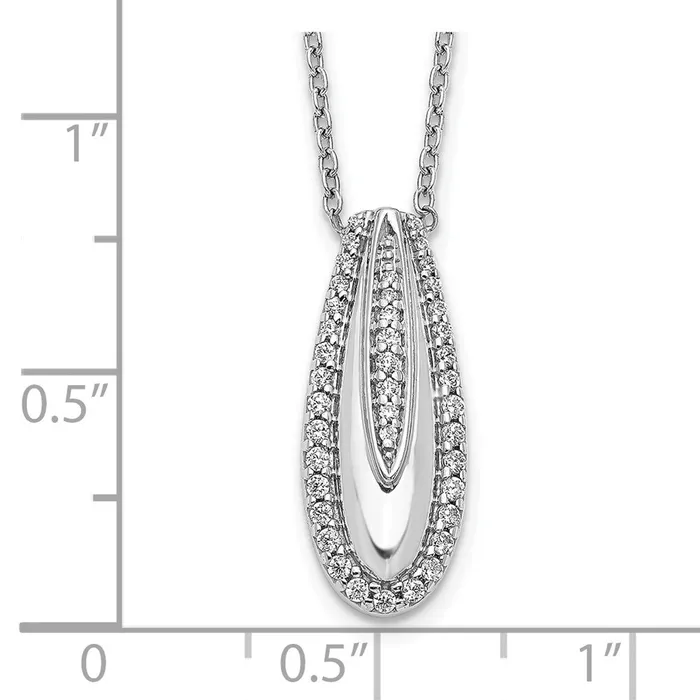 Necklaces Goldia 14k White Gold Real Diamond Drop Necklace