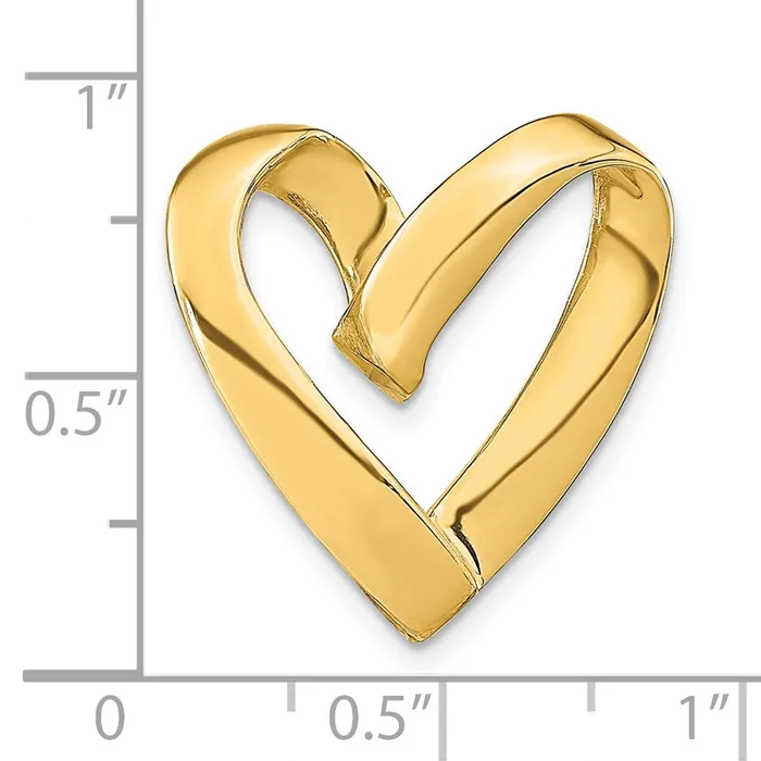 Necklaces Goldia 14k Yellow Gold Polished Heart Slide