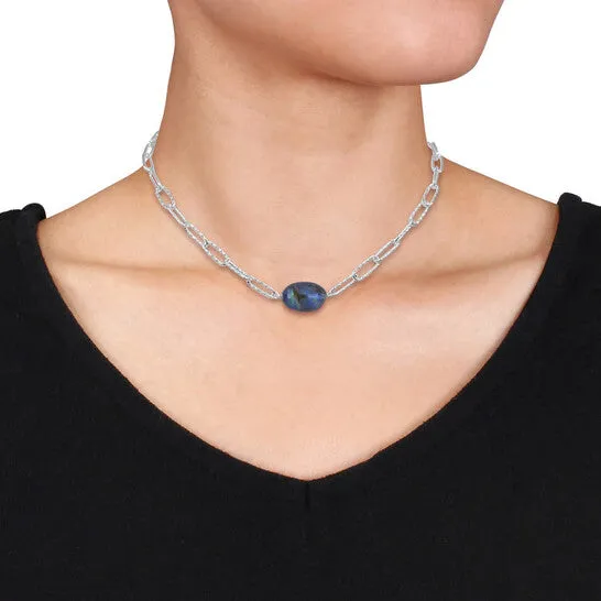 Necklaces JMS always Original AMOUR 1112mm Black Cultured Freshwater Baroque Pearl Paperclip Necklace In Sterling Silver Necklaces JMS always Original AMOUR 1112mm Black Cultured Freshwater Baroque Pearl Paperclip Necklace In Sterling Silver