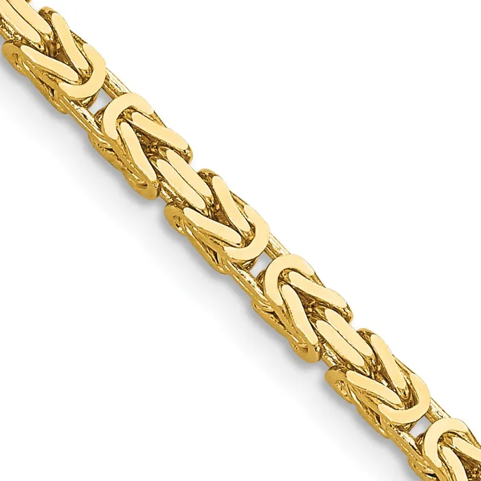 Necklaces MDS 14K Yellow Gold 18 inch 25mm Byzantine with Lobster Clasp Chain Necklace
