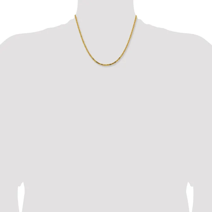Necklaces MDS 14K Yellow Gold 18 inch 25mm Byzantine with Lobster Clasp Chain Necklace Necklaces MDS 14K Yellow Gold 18 inch 25mm Byzantine with Lobster Clasp Chain Necklace
