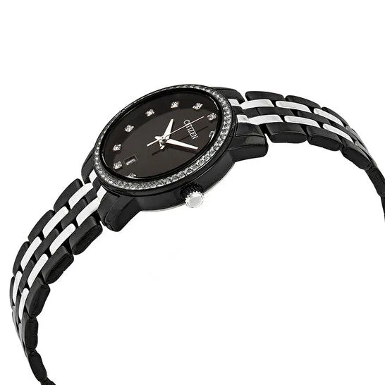 Original Citizen Swarovski Crystal Black Dial Ladies Watch EU603757E JMS always Watches Original Citizen Swarovski Crystal Black Dial Ladies Watch EU603757E JMS always Watches