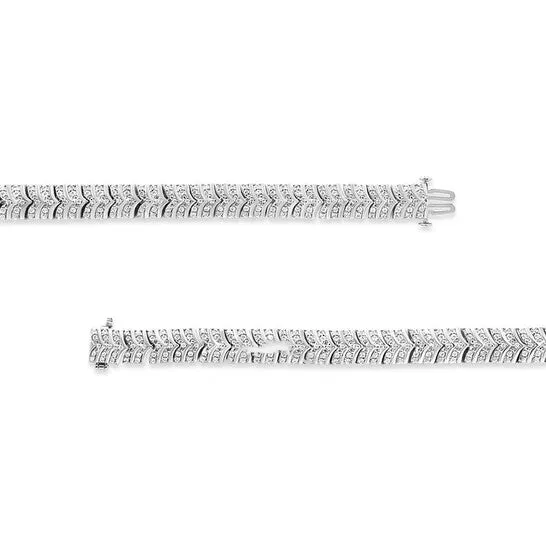 Original Haus of Brilliance 925 Sterling Silver 300 Cttw Diamond Chevron Link Bracelet I2I3 Clarity IJ Color Size 725 JMS always Bracelets Original Haus of Brilliance 925 Sterling Silver 300 Cttw Diamond Chevron Link Bracelet I2I3 Clarity IJ Color Size 725 JMS always Bracelets