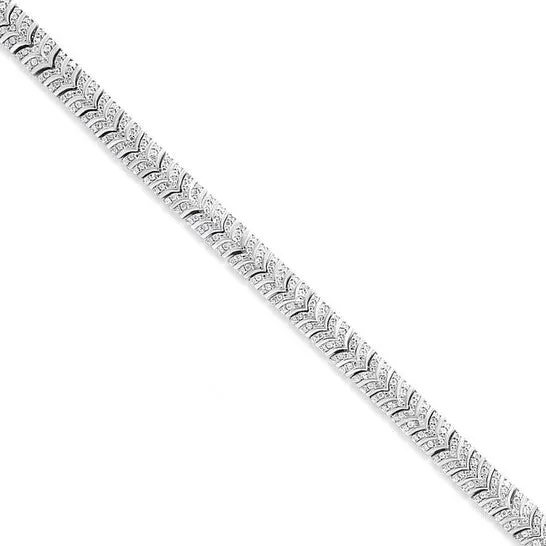 Original Haus of Brilliance 925 Sterling Silver 300 Cttw Diamond Chevron Link Bracelet I2I3 Clarity IJ Color Size 725 JMS always Bracelets Original Haus of Brilliance 925 Sterling Silver 300 Cttw Diamond Chevron Link Bracelet I2I3 Clarity IJ Color Size 725 JMS always Bracelets