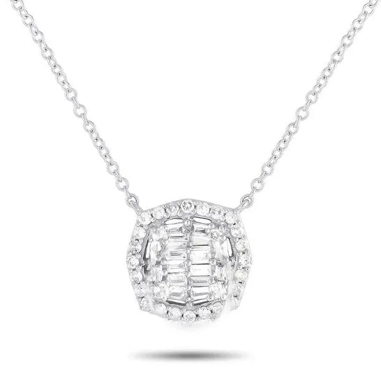 Original LB Exclusive 14K White Gold 025ct Diamond Necklace PN14731 JMS always Necklaces