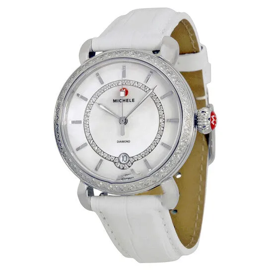 Original Michele CSX Elegance Mother of Pearl White Leather Ladies Watch MWW03T000039 JMS always Watches Original Michele CSX Elegance Mother of Pearl White Leather Ladies Watch MWW03T000039 JMS always Watches