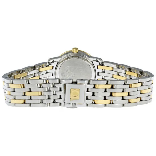Original Omega DeVille Prestige Mother of Pearl Dial Steel and 18k Yellow Gold Ladies Watch 437571 JMS always Necklaces Original Omega DeVille Prestige Mother of Pearl Dial Steel and 18k Yellow Gold Ladies Watch 437571 JMS always Necklaces