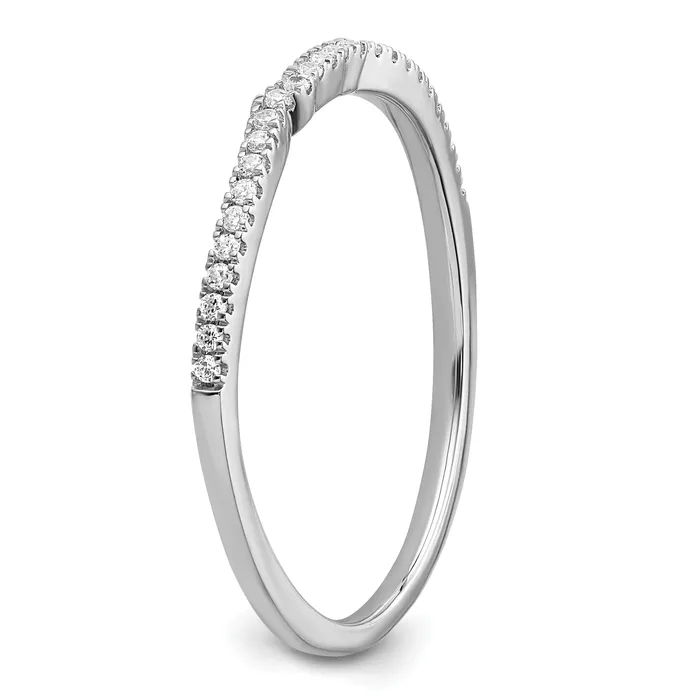 Rings 009ct CZ Solid Real 14k White Polished Matching Wedding Wedding Band Ring Goldia