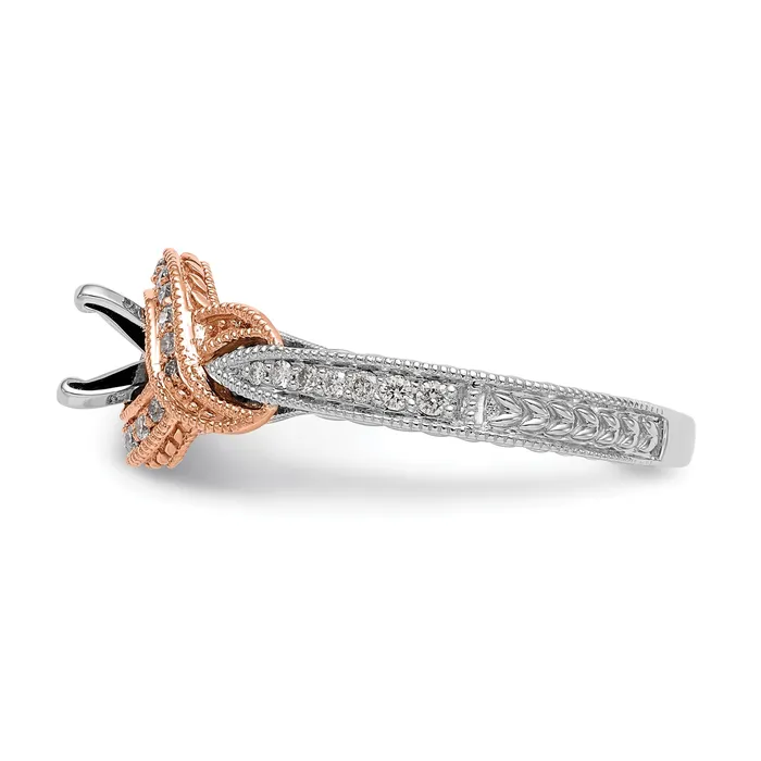 Rings 025ct CZ Solid Real 14k TT Peg Set CrissCross Engagement Ring Goldia