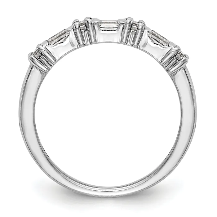 Rings 039ct CZ Solid Real 14K White Gold Wedding Band Ring Goldia