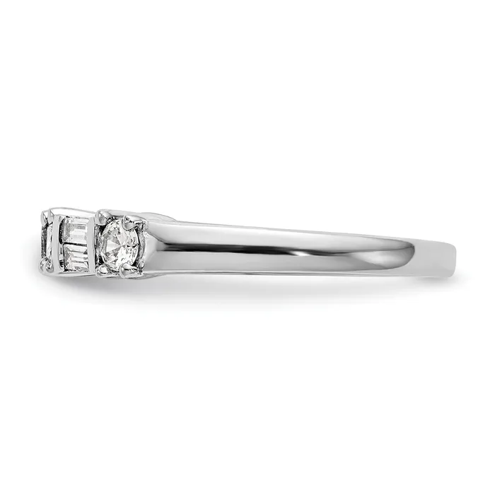 Rings 039ct CZ Solid Real 14K White Gold Wedding Band Ring Goldia