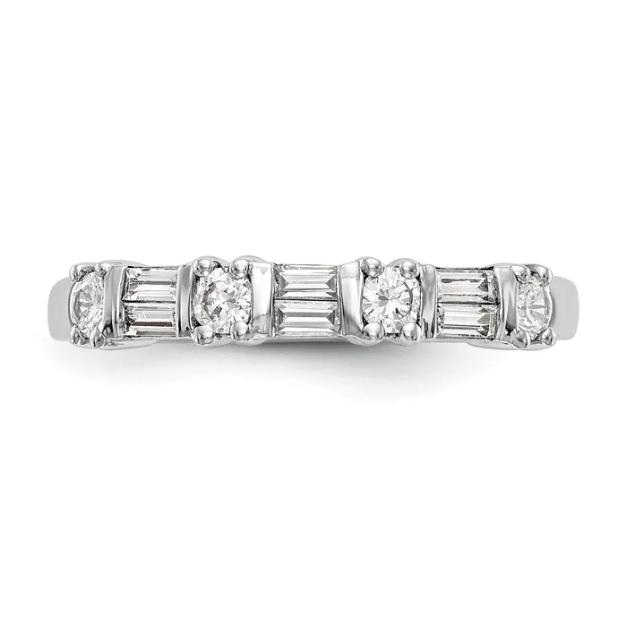 Rings 039ct CZ Solid Real 14K White Gold Wedding Band Ring Goldia