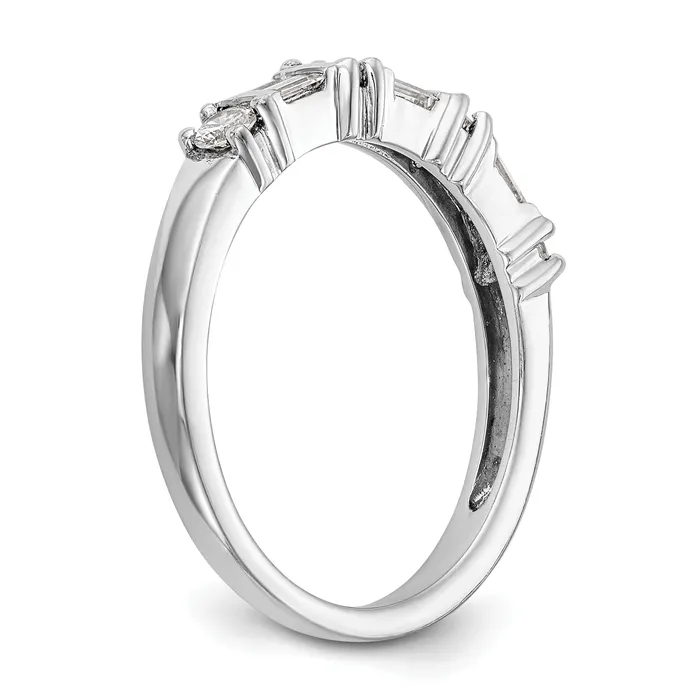 Rings 039ct CZ Solid Real 14K White Gold Wedding Band Ring Goldia