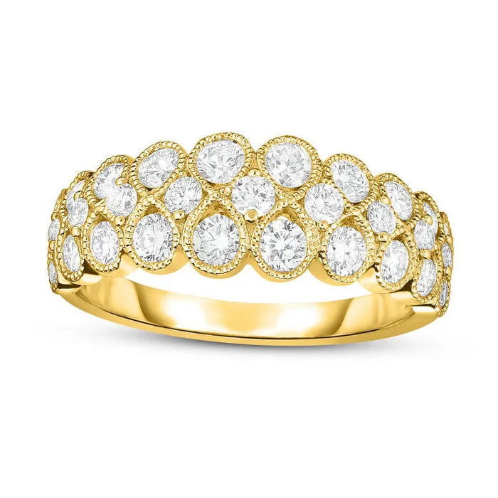 Rings Goldia 10 CT TW Natural Diamond Infinity Antique VintageStyle Band in Solid 14K Gold Rings Goldia 10 CT TW Natural Diamond Infinity Antique VintageStyle Band in Solid 14K Gold