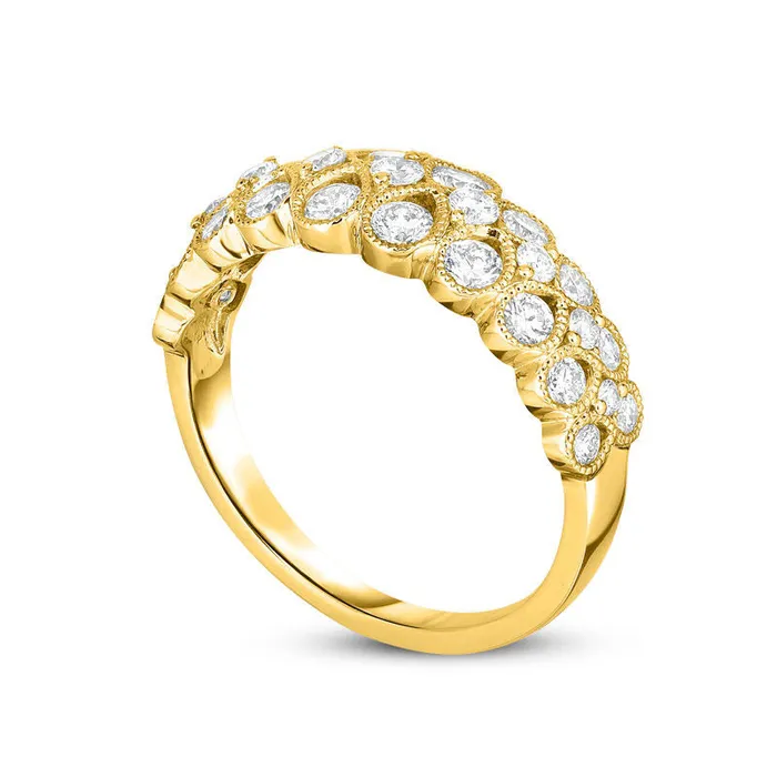 Rings Goldia 10 CT TW Natural Diamond Infinity Antique VintageStyle Band in Solid 14K Gold Rings Goldia 10 CT TW Natural Diamond Infinity Antique VintageStyle Band in Solid 14K Gold