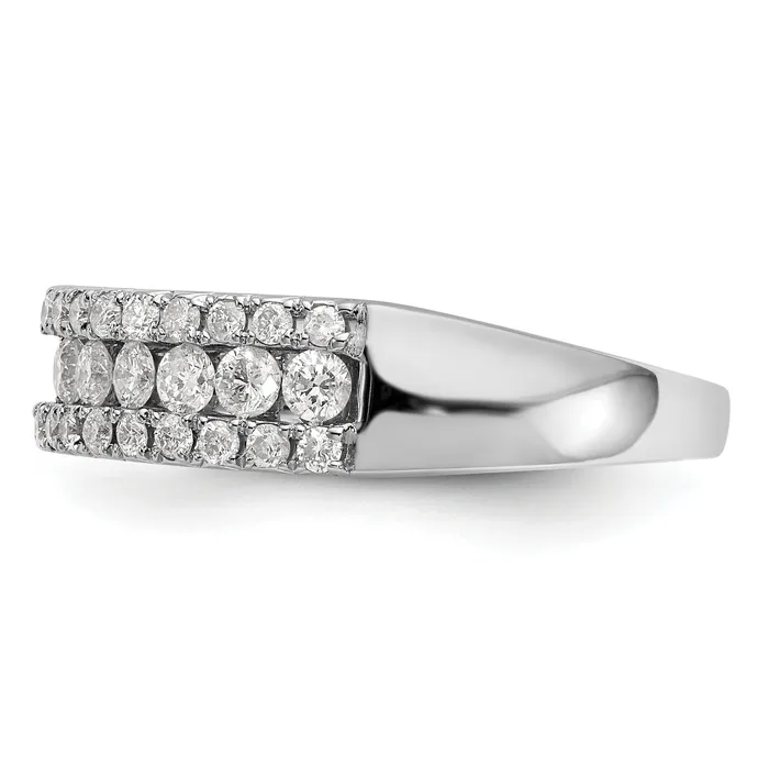 Rings Goldia 105ct CZ Solid Real 14K White Gold Wedding Band Ring