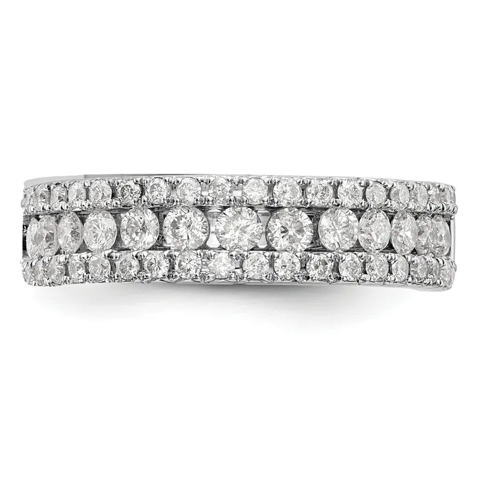 Rings Goldia 105ct CZ Solid Real 14K White Gold Wedding Band Ring