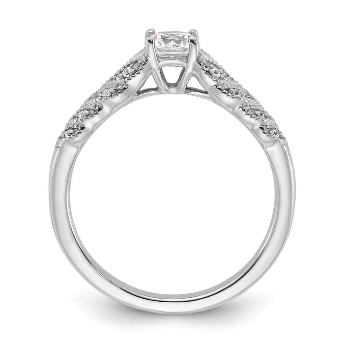 Rings Goldia 10K White Gold Lab Grown Diamond VSSI G Engagement Ring