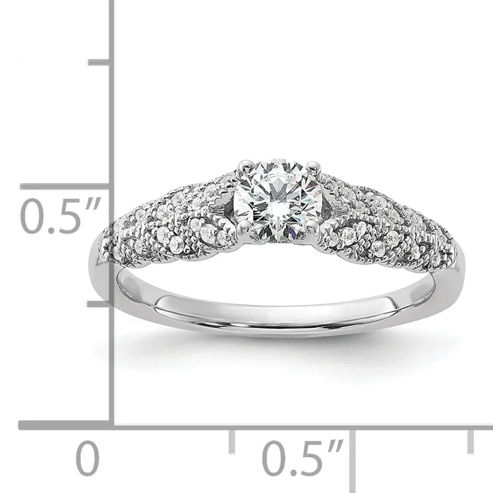 Rings Goldia 10K White Gold Lab Grown Diamond VSSI G Engagement Ring