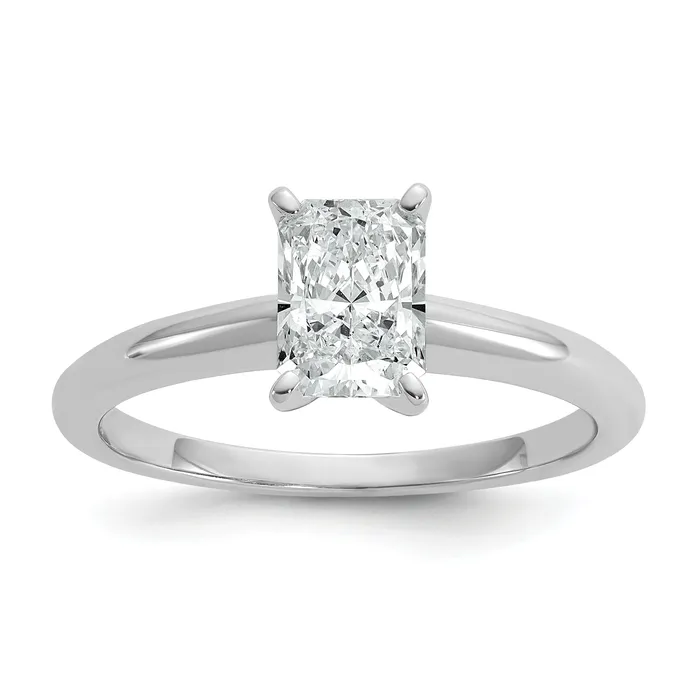 Rings Goldia 14k White Gold 1 Ct Certified Lab Grown Diamond VSSI G Radiant Solitare Engagement Ring