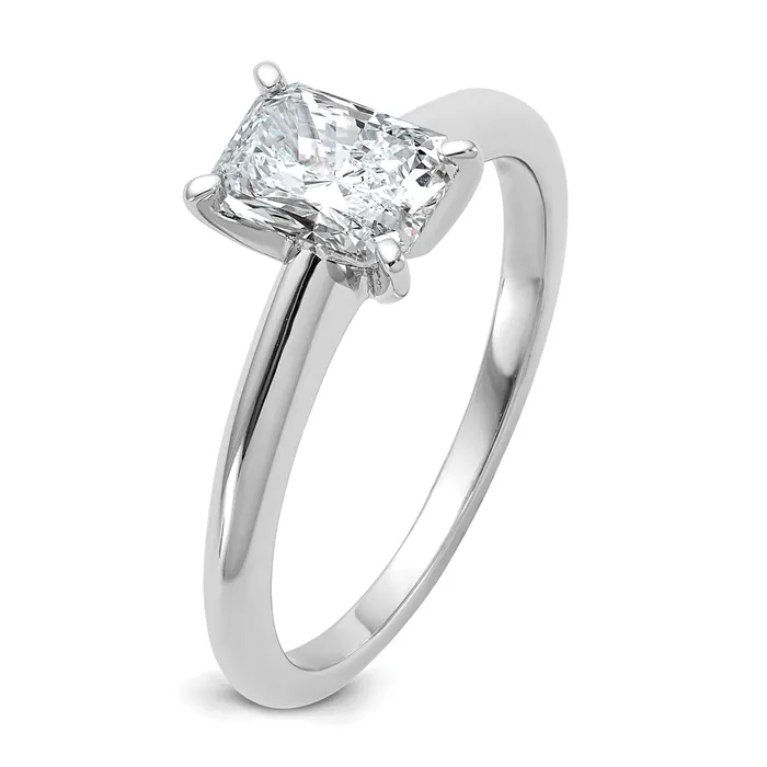 Rings Goldia 14k White Gold 1 Ct Certified Lab Grown Diamond VSSI G Radiant Solitare Engagement Ring